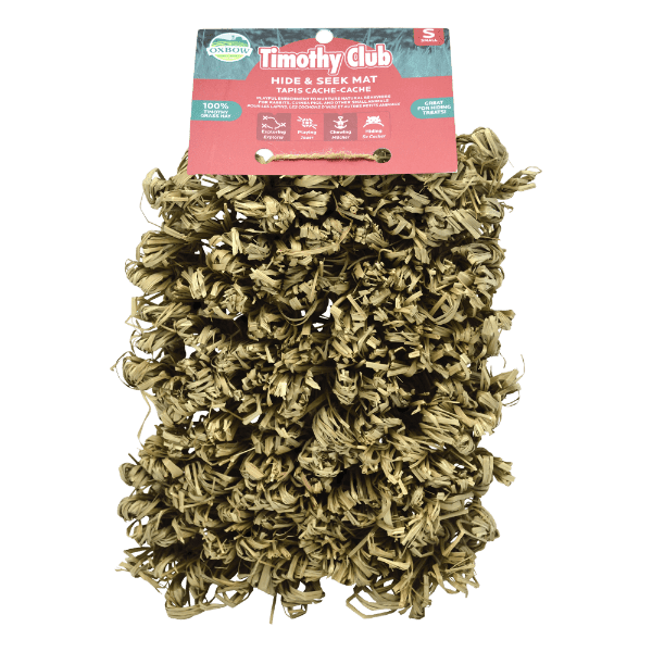 Oxbow Timothy Club Hand - Woven Hide & Seek Mat for Small Pets