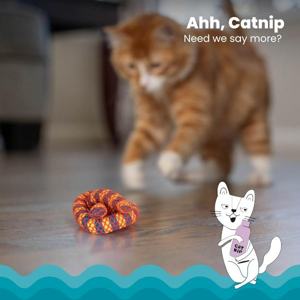 Petstages Interactive Catnip-Filled Pretzel-Shaped Dental Cat Toy for Cats of All Ages