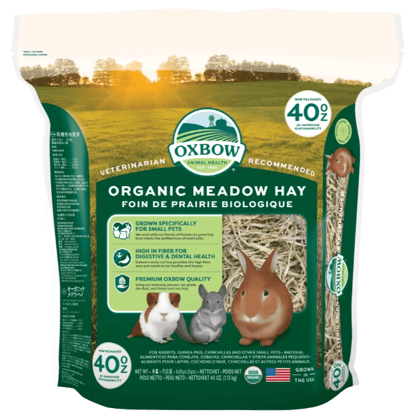 Oxbow Certified Organic Meadow Hay for Small Pets