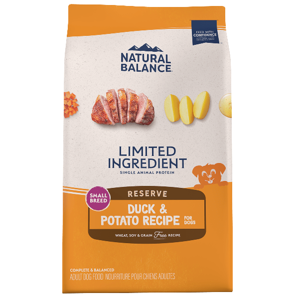 Natural Balance Reserve Grain-Free Dry Dog Food with Duck and Potato for Small Breed Adult Dogs