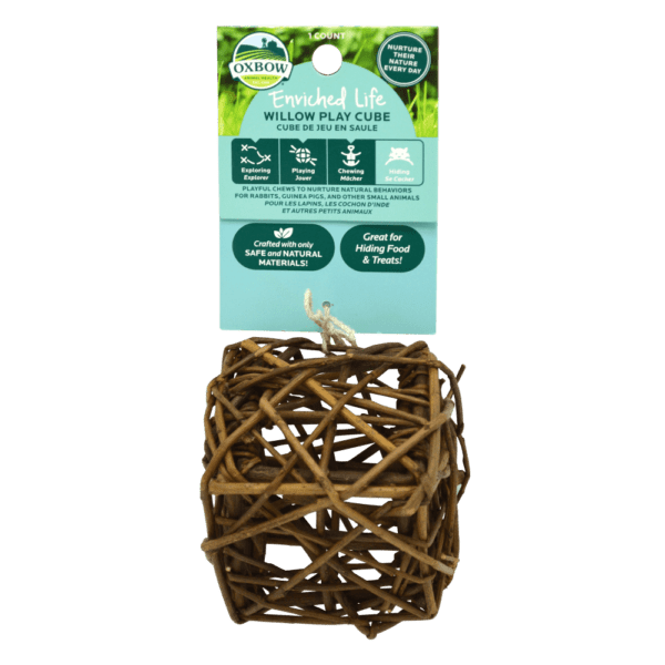 Oxbow Enriched Life Willow Play Cube - An Ideal Pet Entertainment and Enrichment Toy