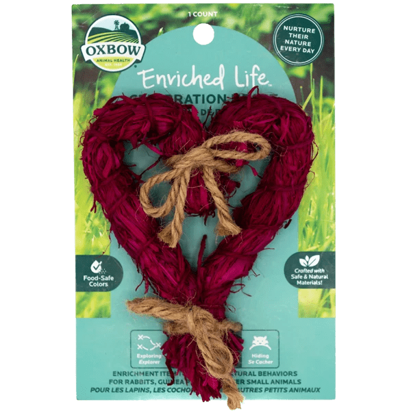 Oxbow Enriched Life Pet Chew Toy - Celebration Heart Shape