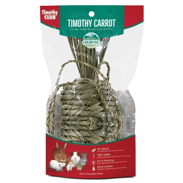 Oxbow Premium Hand - woven Timothy Hay Carrot for Herbivore Pets