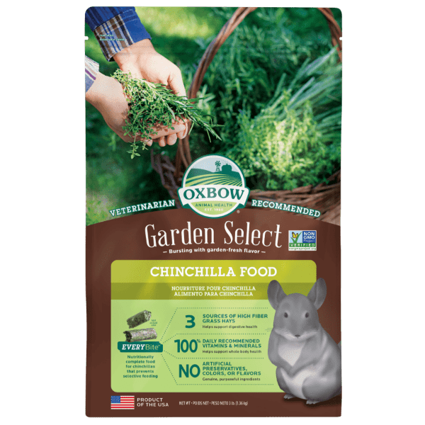 Oxbow Non - GMO Garden Select Chinchilla Food for Active Pets