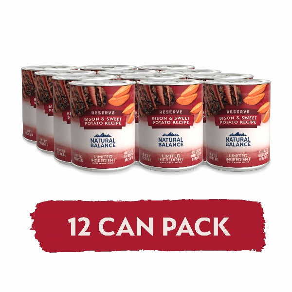 Natural Balance Reserve Premium Limited Ingredient Canned Dog Food with Bison & Sweet Potato Recipe