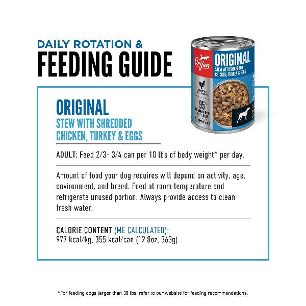 Orijen High - Quality Original Canned Dog Food with Chicken and Turkey