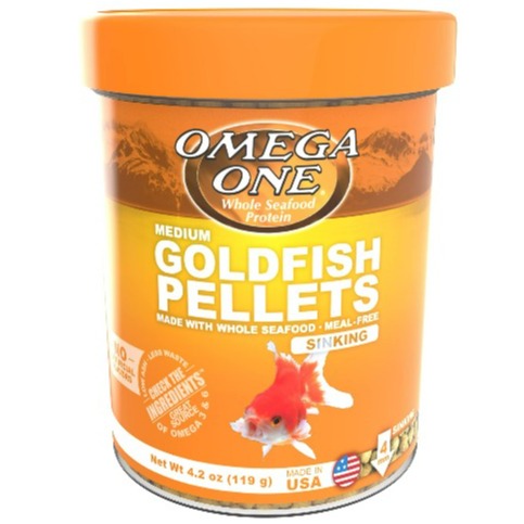 Omega One Medium-sized Sinking Pellets for Goldfish - Ideal Daily Diet