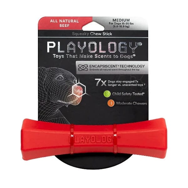 Playology Interactive Squeaky Chew Stick Toy for Dogs