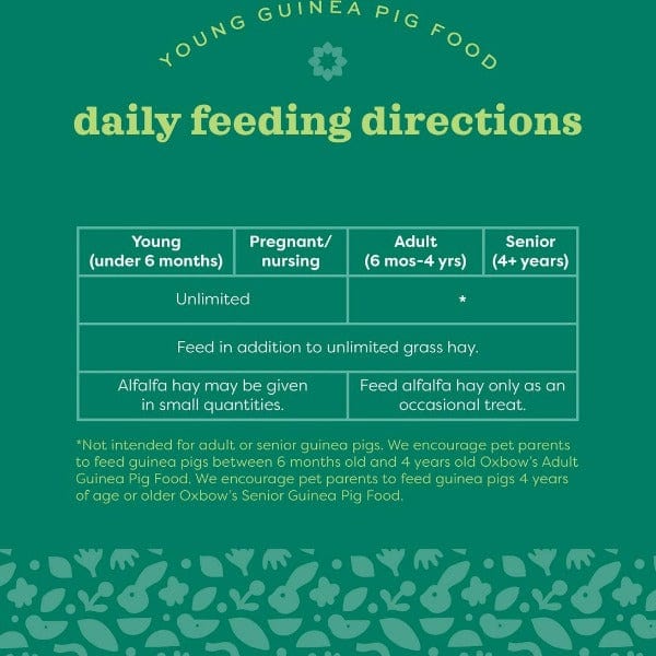 Oxbow Premium Food for Young Guinea Pigs - Ideal for Growth