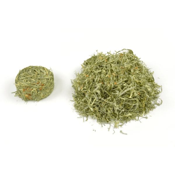 Oxbow Western Timothy Hay Harvest Stacks with Dried Carrots for Small Herbivores