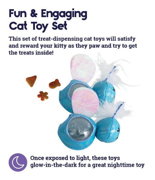 Petstages Glow-in-the-Dark Firefly Treat Stuffer Set for Cats