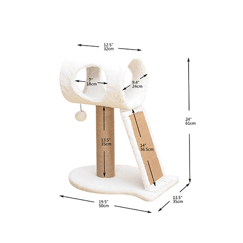 PetPals Space Needle-Style Multi - Functional Cat Tree for Feline Entertainment