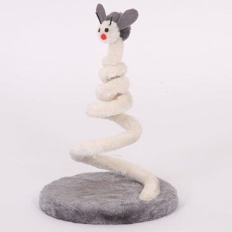 Soft Fleece Springy Spiral Cat Teaser with Bug Toy for All Ages