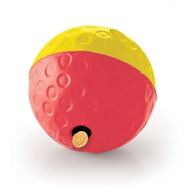 Outward Hound's Colorful Red and Yellow Treat - Dispensing Tumble Ball for Dogs