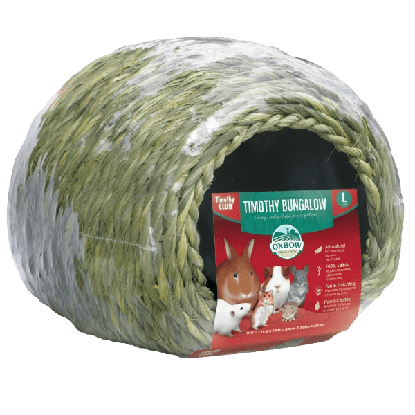 Oxbow Timothy Club Hand - Woven Timothy Hay Bungalow for Small Pets