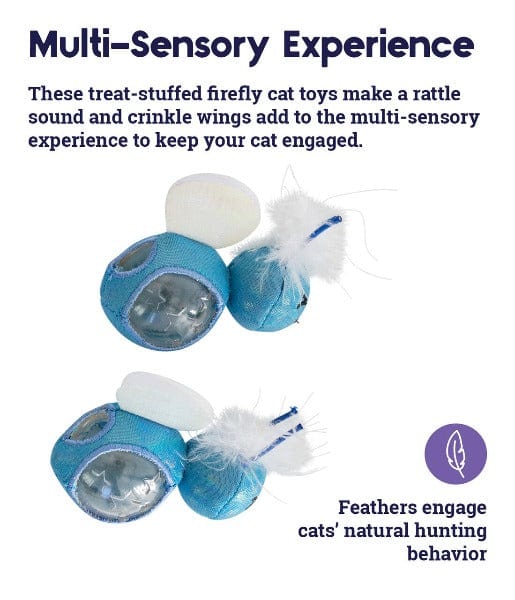 Petstages Glow-in-the-Dark Firefly Treat Stuffer Set for Cats