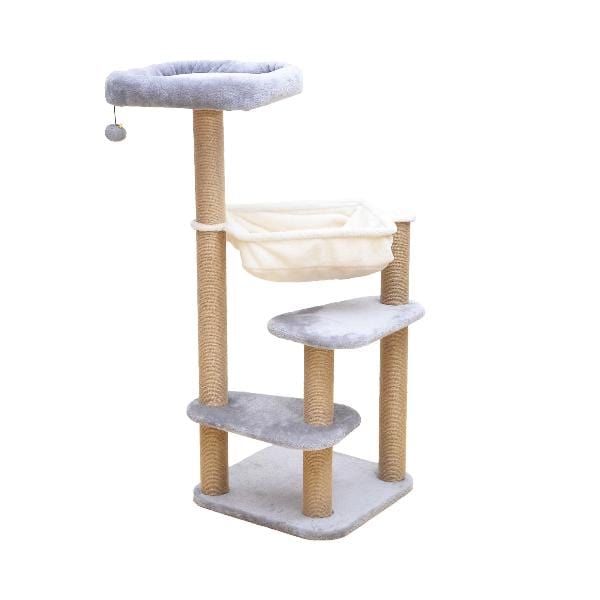 PetPals Premium Oak 5-Level Cat Tree for Indoor Feline Companions