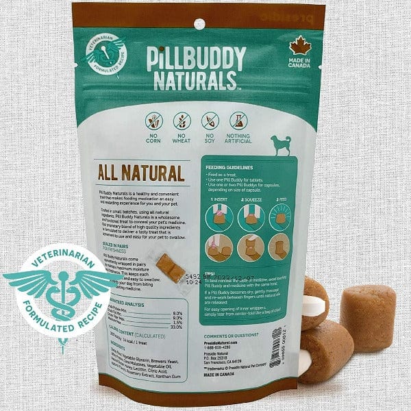 Pill Buddy Naturals Canine Pill - Hiding Treats with a Delicious Peanut Butter and Honey Recipe