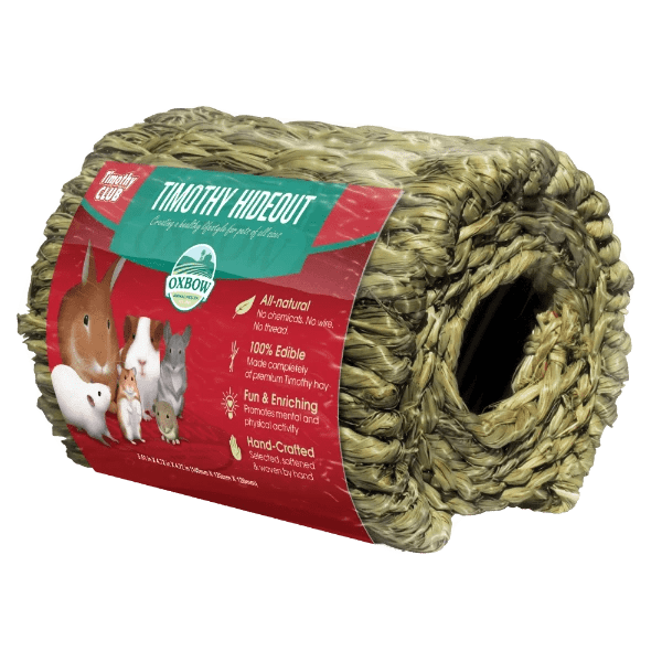Oxbow Timothy Club - Hand - Woven Timothy Hay Hideout for Small Pets