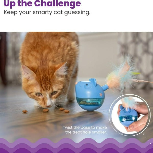 Petstages Interactive Hunt 'N Swat Treat Tumbler for Inquisitive Cats