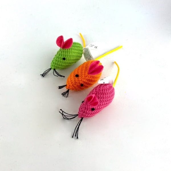 Pawise Soft and Colorful Caddice Mice Style Cat Toy for Playful Felines