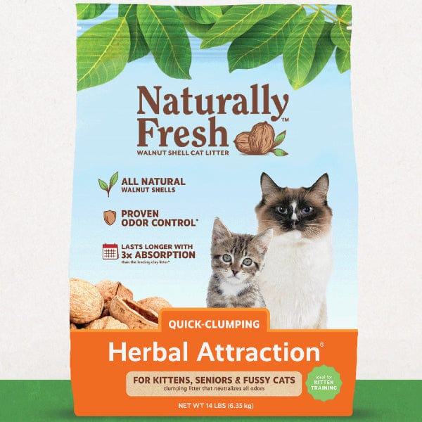 Naturally Fresh All - Natural Herbal Attraction Formula Walnut - Based Cat Litter, 14 - Pound Bag