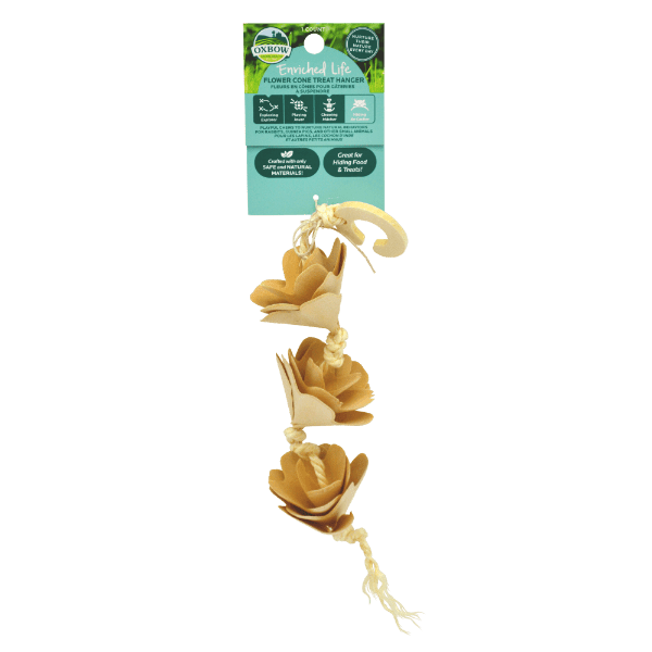 Oxbow Enriched Life - Pet-Friendly Flower Cone Treat Hanger for Small Animals