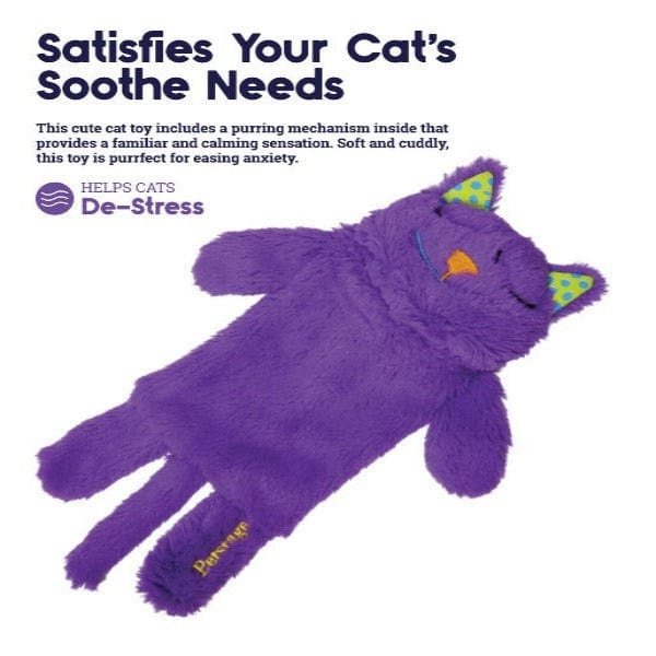 Petstages Soft and Cozy Purr Pillow Kitty Cat Plush Toy for Feline Companions
