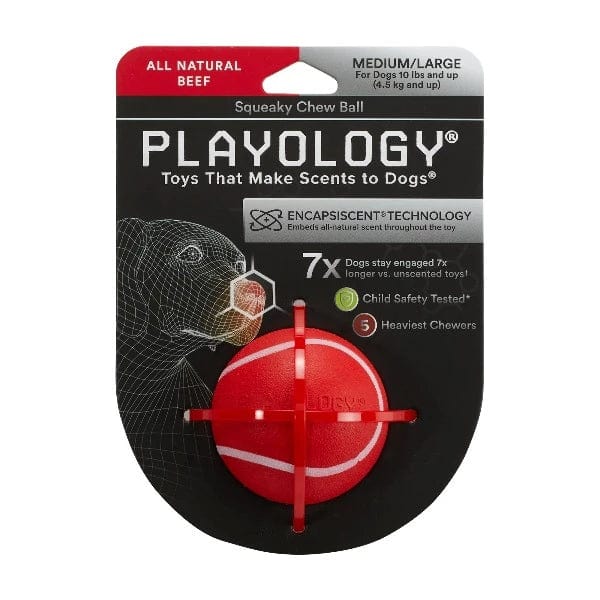 Playology Interactive Squeaky Chew Ball Toy for Dogs
