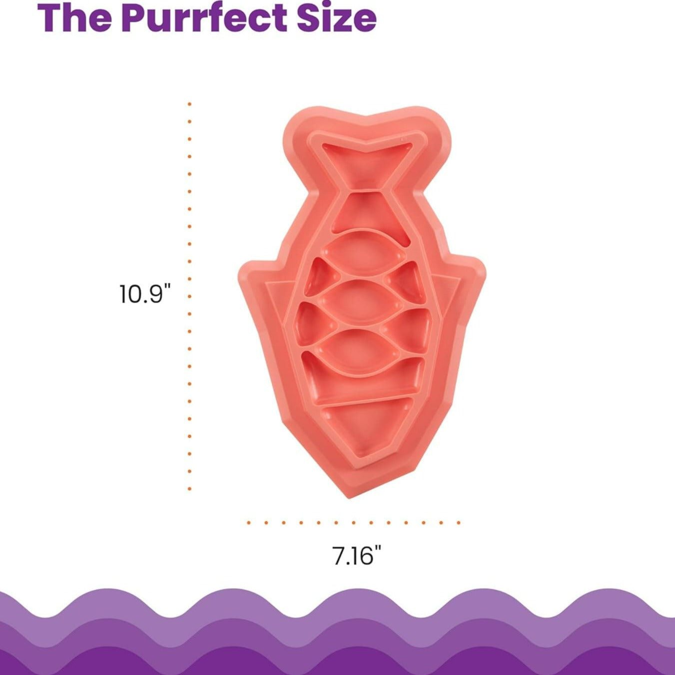 Petstages BPA-Free Fishie Design Slow Feeder Mat for Cats