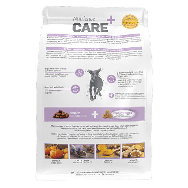 Nutrience Care Plus High - Quality Gluten - Free Dry Dog Food for Weight Management