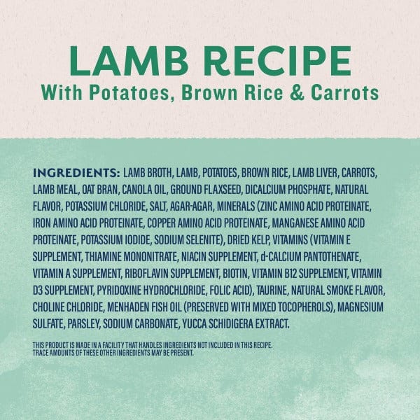 Natural Balance Ultra Original Lamb Flavor Paté Canned Dog Food for All Ages