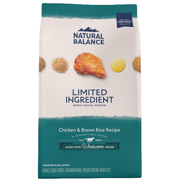 Natural Balance Adult Limited Ingredient Formula Dry Dog Food with Chicken and Brown Rice, 24 Pound Bag