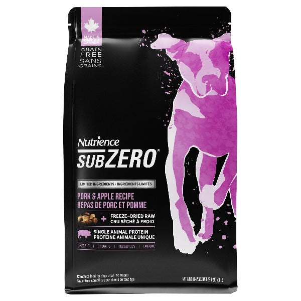 Nutrience SubZero Premium Limited Ingredient Dry Dog Food with Canadian-Sourced Pork and Apple for Sensitive Dogs