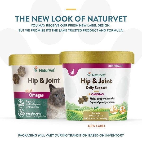 NaturVet Omega - Rich Hip & Joint Soft Chews for Feline Companions