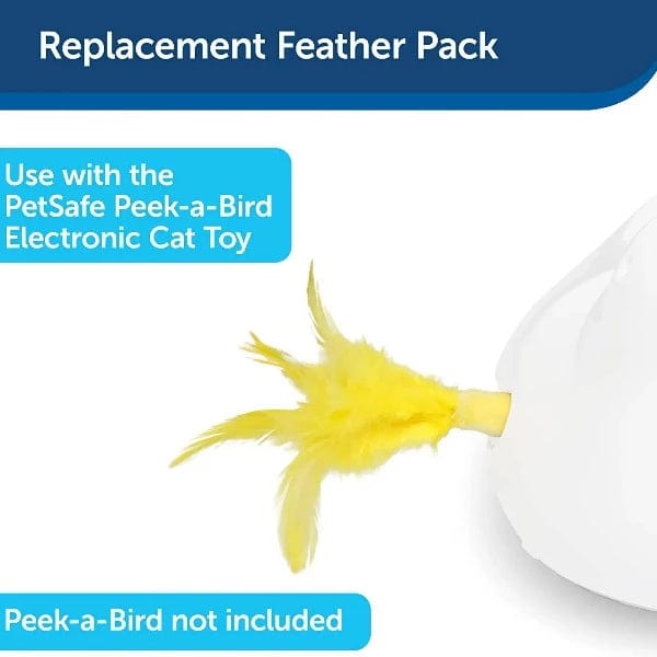 PetSafe Replacement Feathers for Peek - A - Bird Electronic Cat Toy, Pack of Four