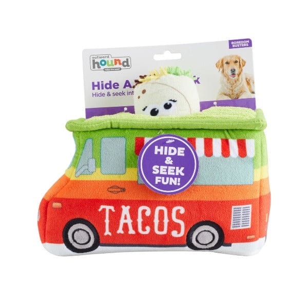 Outward Hound Interactive Plush Hide and Seek Dog Toy Puzzle - Hide A Taco