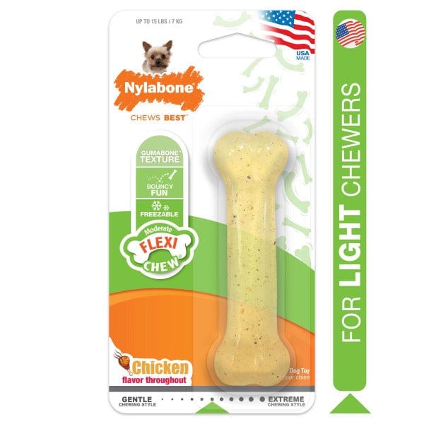 Nylabone Soft Chicken Flexichew Toy for Moderate Chewers