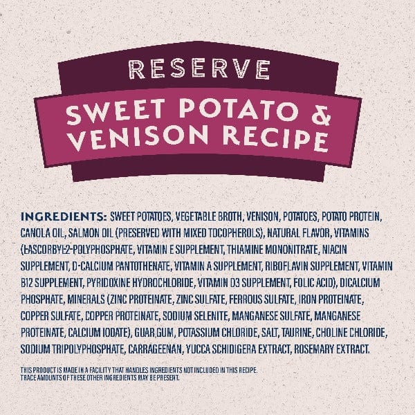 Natural Balance Reserve Grain-Free Sweet Potato & Venison Canned Dog Food for Adult Dogs