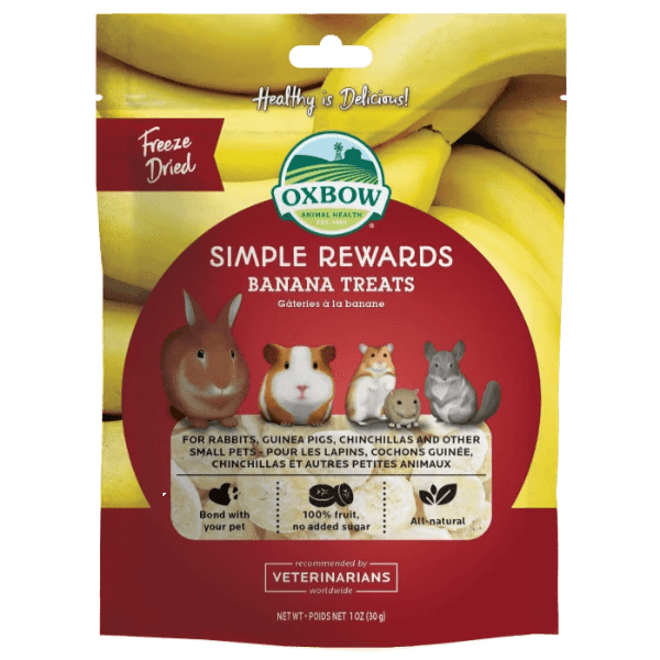 Oxbow Animal Health's Simple Rewards Freeze - Dried Banana Treats for Small Pets
