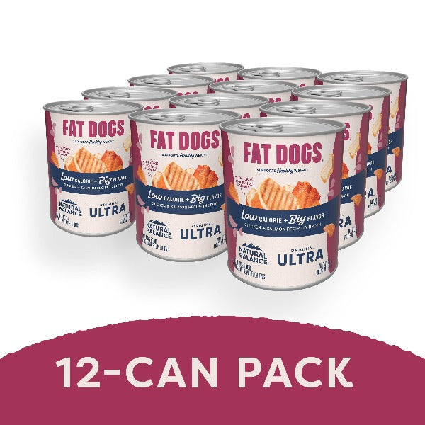 Canned Natural Balance Dog Food with Chicken & Salmon Recipe in Broth for Overweight Adult Dogs