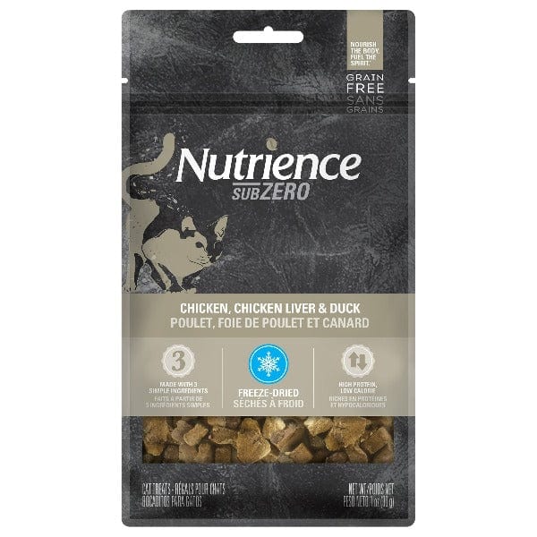 Nutrience Premium SubZero Freeze - Dried Cat Treats with Chicken, Chicken Liver, and Duck