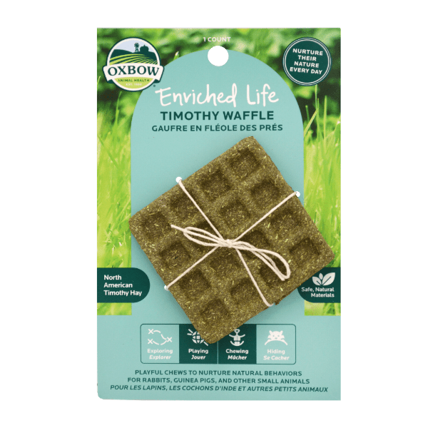 Oxbow Enriched Life Timothy Hay Waffle - Ideal Pet Chewing and Playing Treat