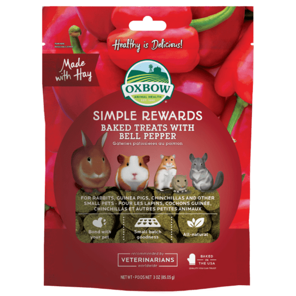 Oxbow Bell Pepper Flavored Baked Treats - Simple Rewards for Small Pets