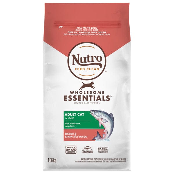 Nutro Wholesome Essentials Adult Dry Cat Food with Salmon and Brown Rice for Healthy Cats