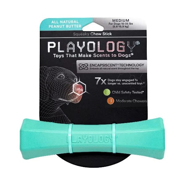 Playology Interactive Squeaky Chew Stick Toy for Dogs