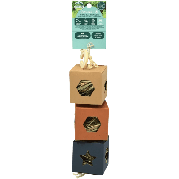 Oxbow Enriched Life Pet Hide Box Hanger for Chinchillas, Guinea Pigs, and Rabbits