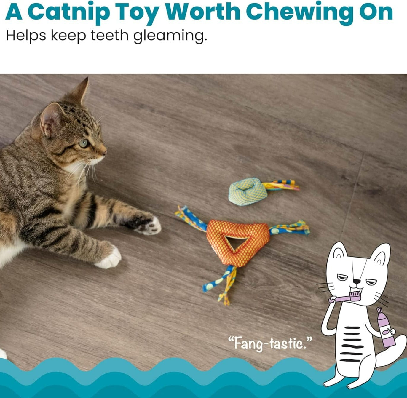 Petstages Catnip-Filled Dental Health Chew Toys for Cats of All Ages