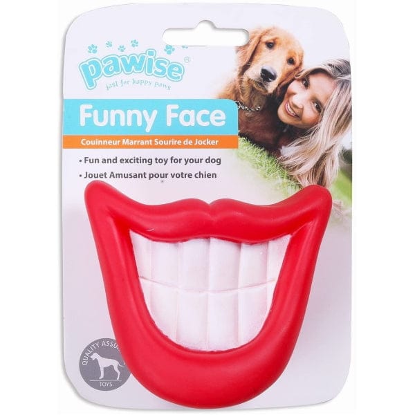 Pawise Vinyl Dog Toy with a Hilarious Funny Face