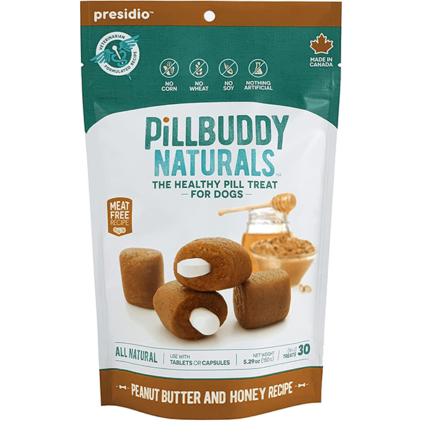Pill Buddy Naturals Canine Pill - Hiding Treats with a Delicious Peanut Butter and Honey Recipe
